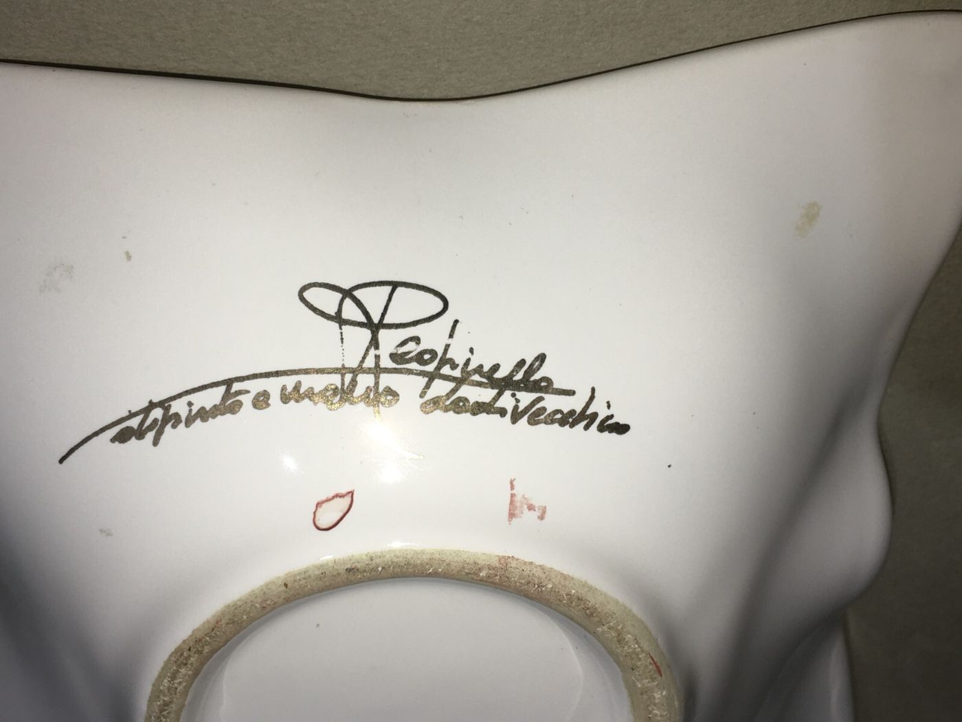 Posacenere Pubblicitario, Ceramica Dipinta, A.V.I.S. Lodi, Lodivecchio, Firmato, 2002