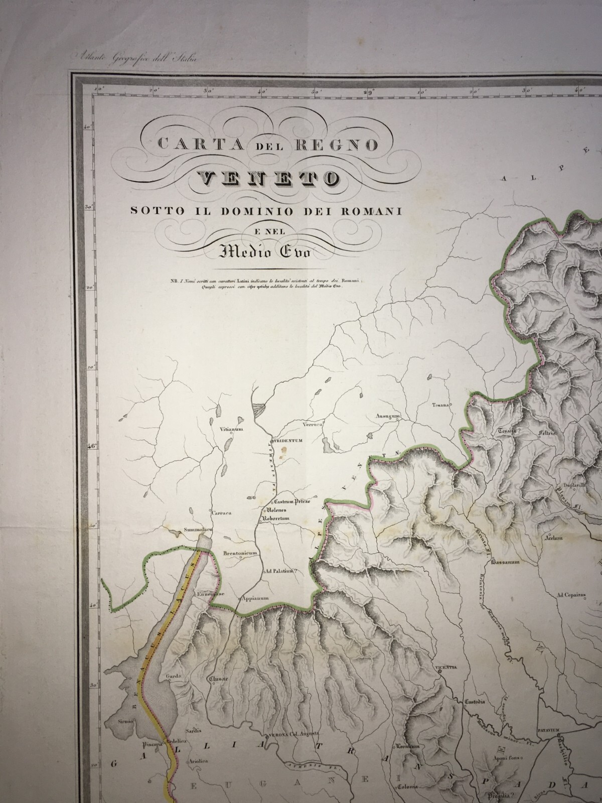 Veneto   Grande Antica Cartografia   Vicenza   Bassano   Verona   Venezia   Mantova   1800