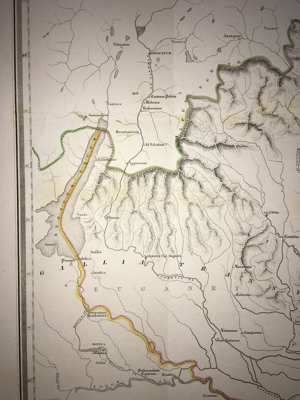 Veneto   Grande Antica Cartografia   Vicenza   Bassano   Verona   Venezia   Mantova   1800