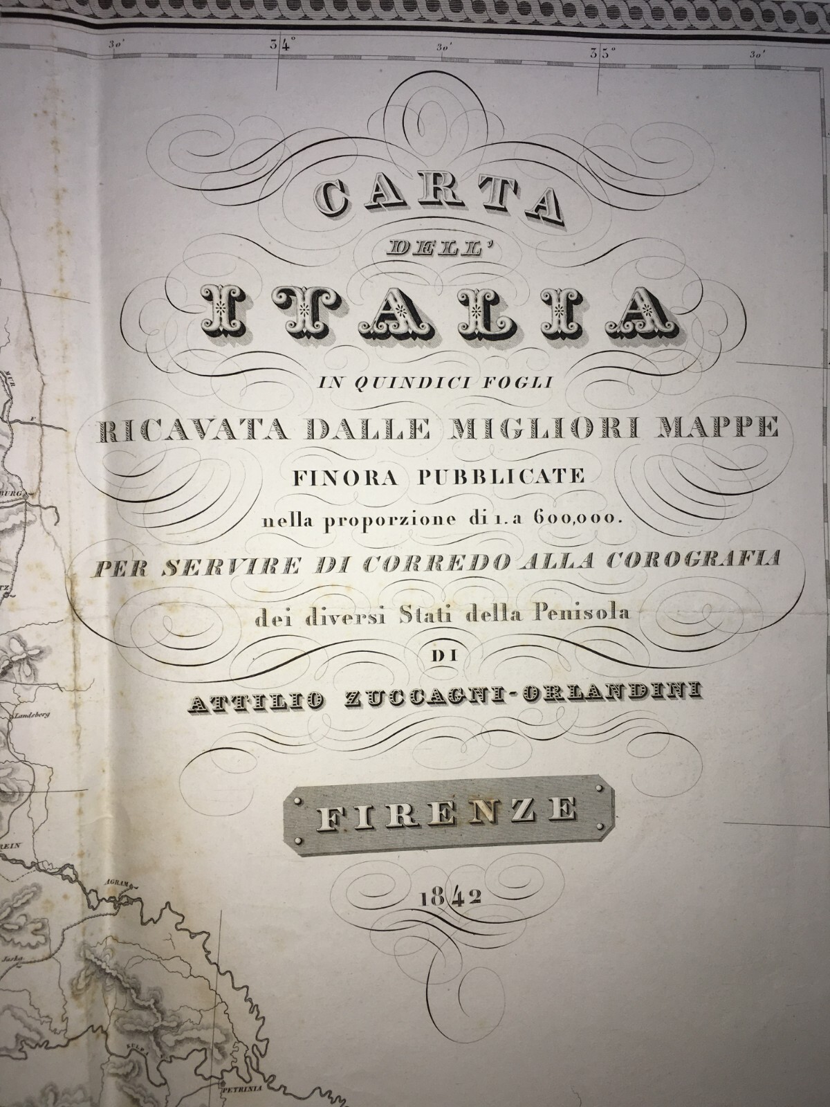 Antica Cartografia: Trieste, Capo d'Istria, Illiria, Carinzia Zuccagni Orlandini, 1842
