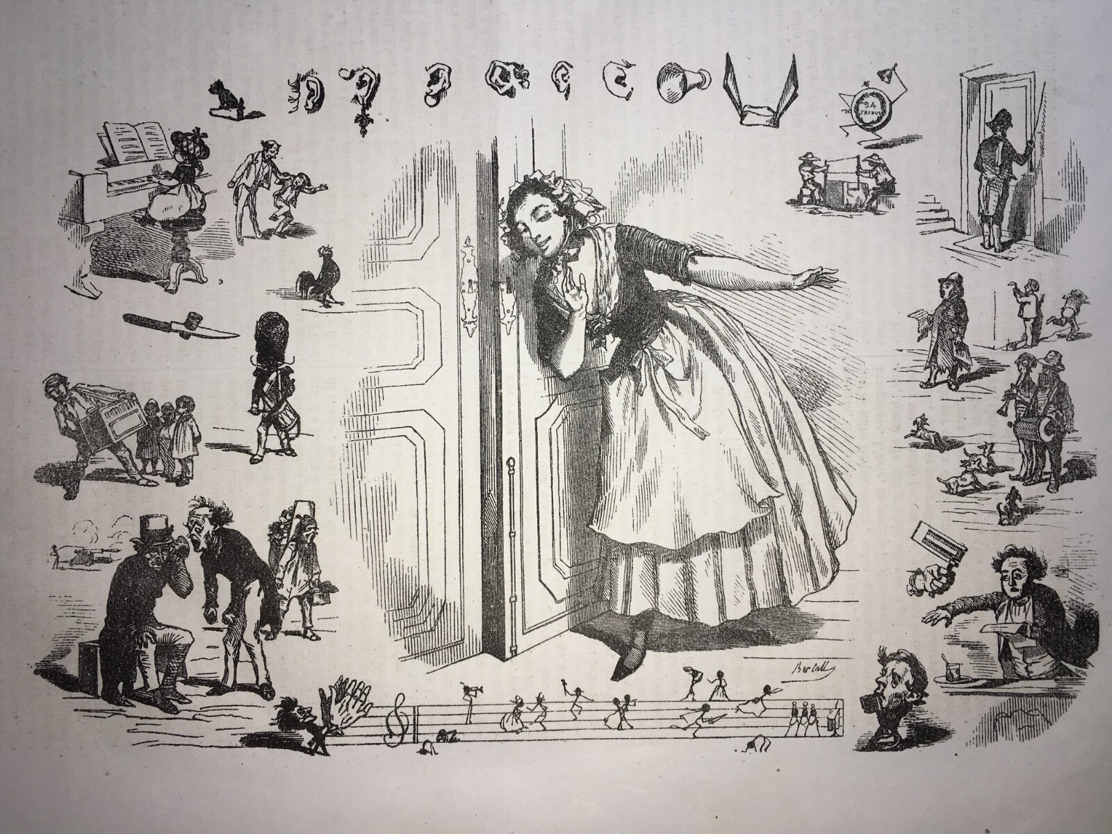 L'Udito: Illustrazione Satirica Di Bertall (XIX Secolo)