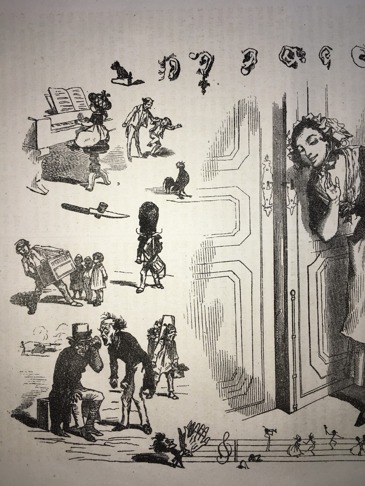 L'Udito: Illustrazione Satirica Di Bertall (XIX Secolo)