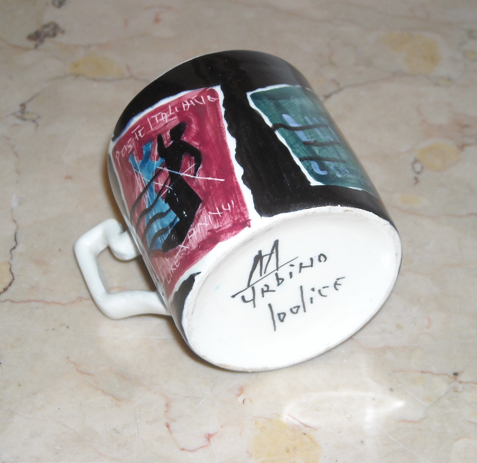 Filatelia, Francobolli, Artistica Ceramica Urbino Piergiovanni Iodice: Rara Tazza