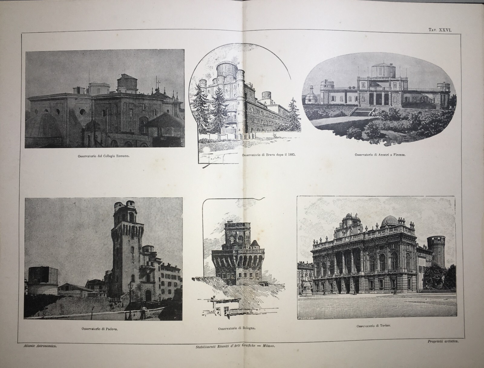 Astronomia, Architettura, Antichi Osservatori: Padova, Arcetri, Bologna, Brera, Torino