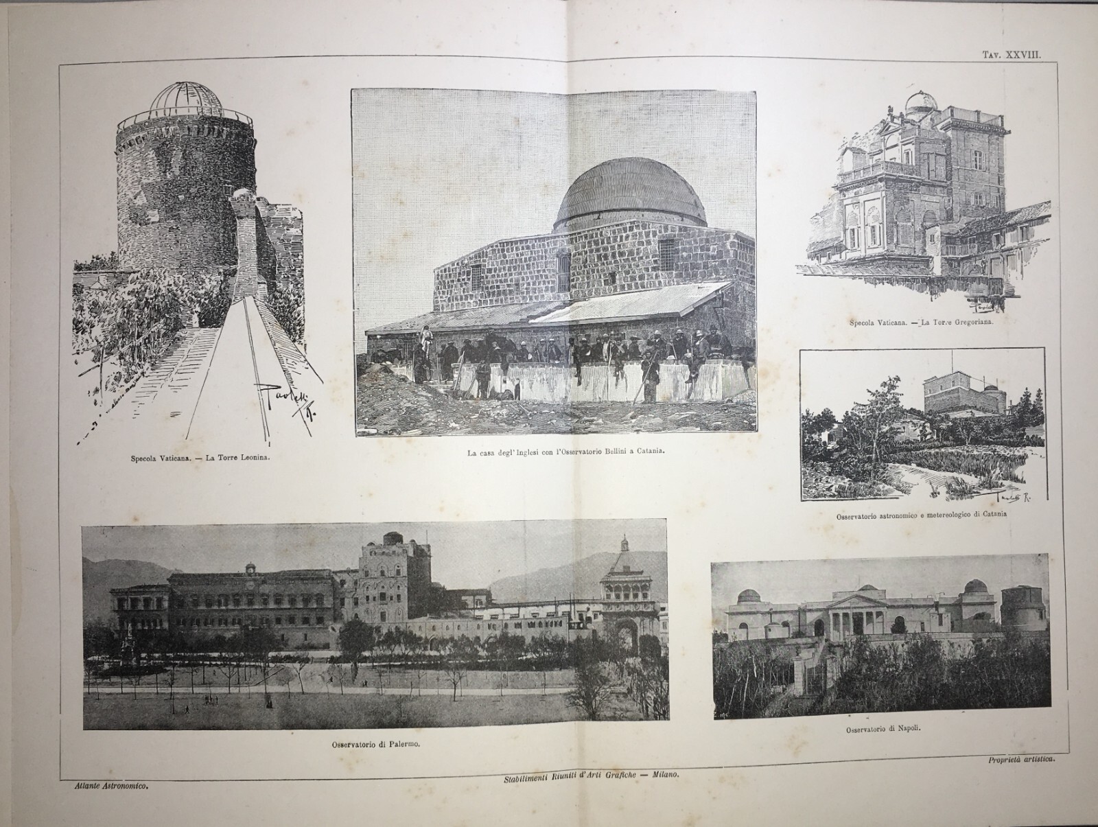 Astronomia, Architettura, Antichi Osservatori, Specole: Palermo, Catania, Napoli