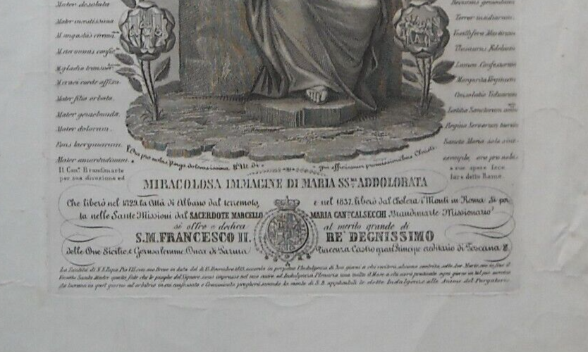Miracolosa Immagine Di Maria SS. Addolorata: Albano, Borboni E Francesco II