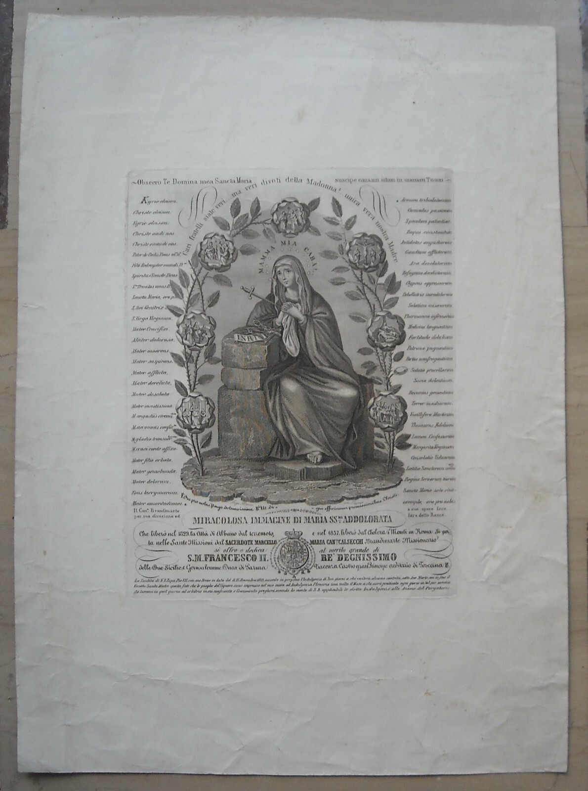 Miracolosa Immagine Di Maria SS. Addolorata: Albano, Borboni E Francesco II