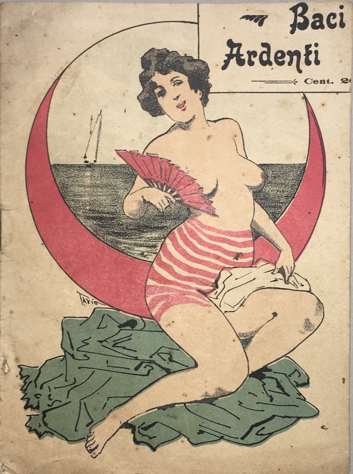 Letteratura Galante Erotica   Baci Ardenti   Spagnoletta   Antica Strenna Illustrata