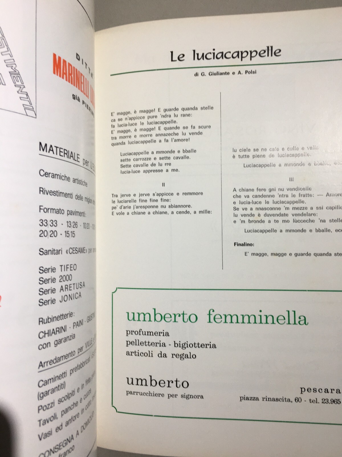 XVI Settembrata Abruzzese Pescara, Settembre 1973 Arte, Folklore E Pubblicità