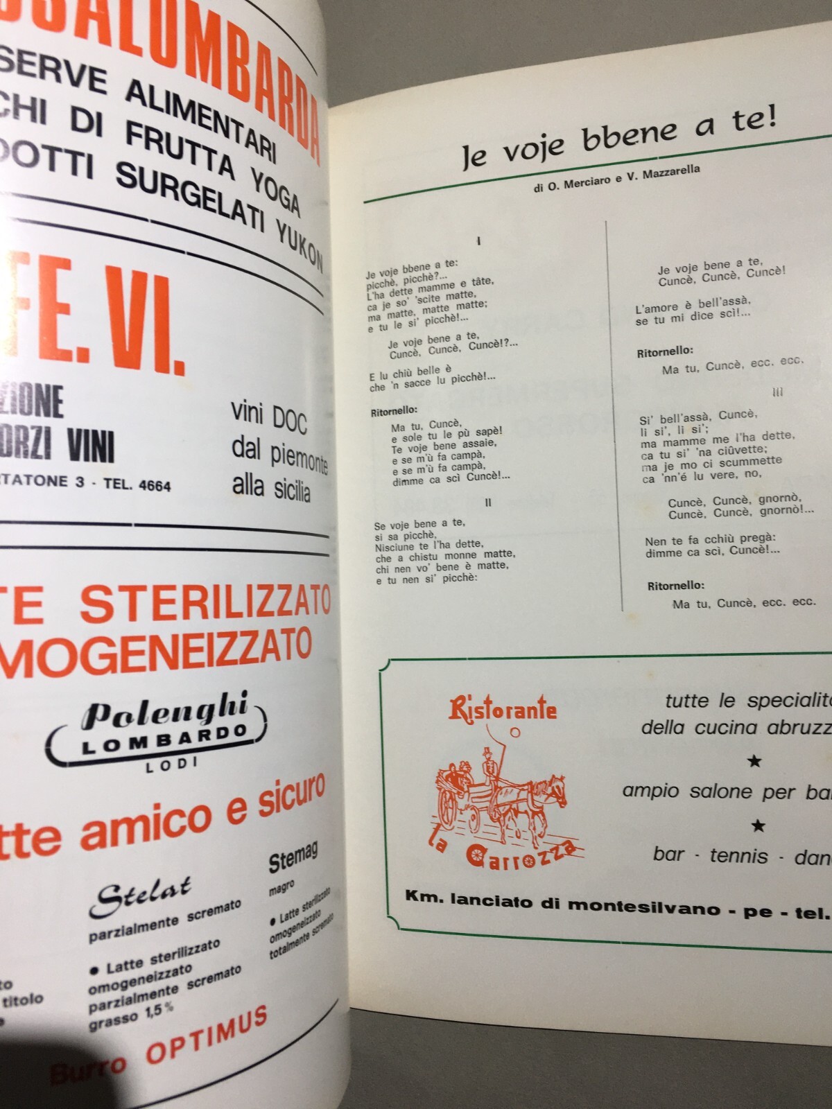XVI Settembrata Abruzzese Pescara, Settembre 1973 Arte, Folklore E Pubblicità