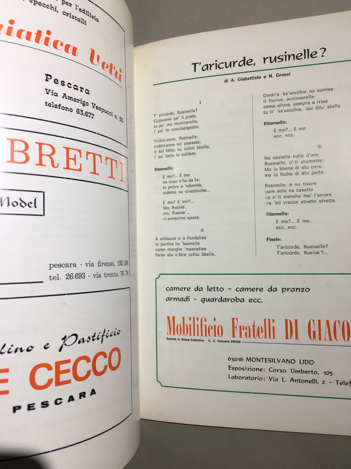 XVI Settembrata Abruzzese Pescara, Settembre 1973 Arte, Folklore E Pubblicità