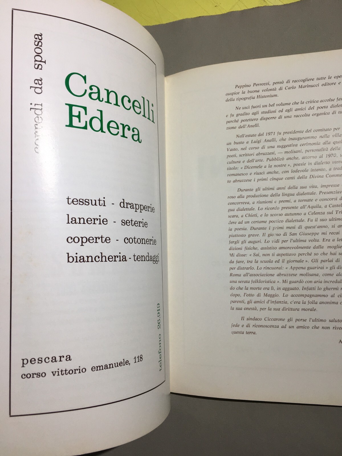 XVI Settembrata Abruzzese Pescara, Settembre 1973 Arte, Folklore E Pubblicità