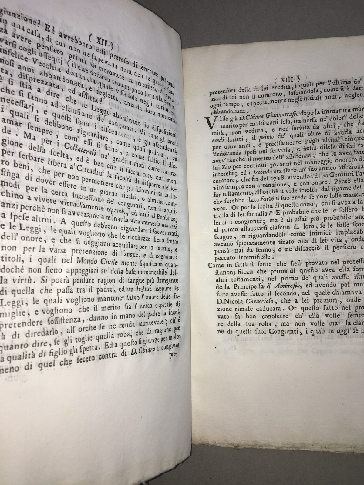 Niccolò Maria Pirelli, Scrittura Per D. Prospero Bucino E D. Ferdinando Surrentino Eredi Di D. Chiara Giannattasio