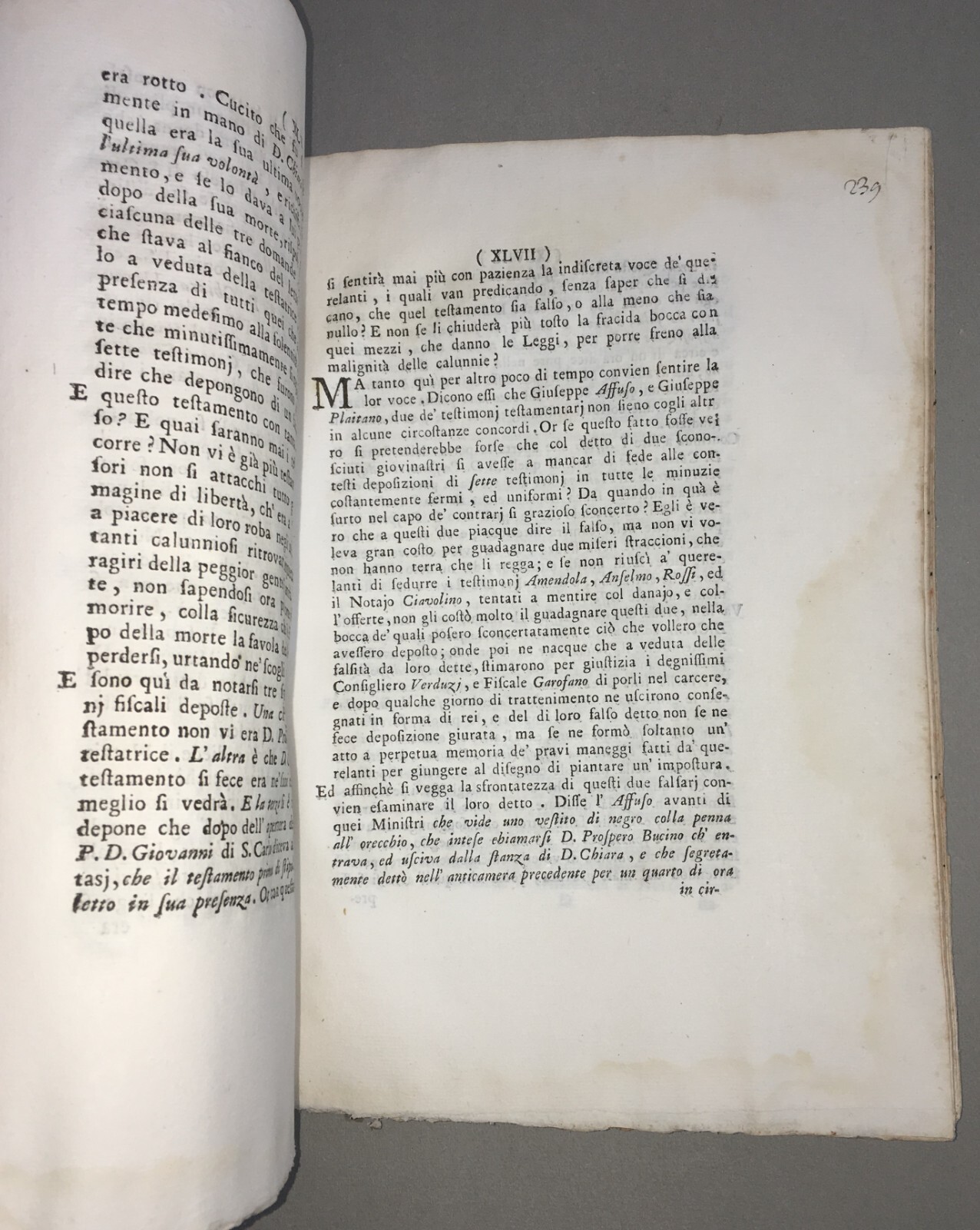 Niccolò Maria Pirelli, Scrittura Per D. Prospero Bucino E D. Ferdinando Surrentino Eredi Di D. Chiara Giannattasio
