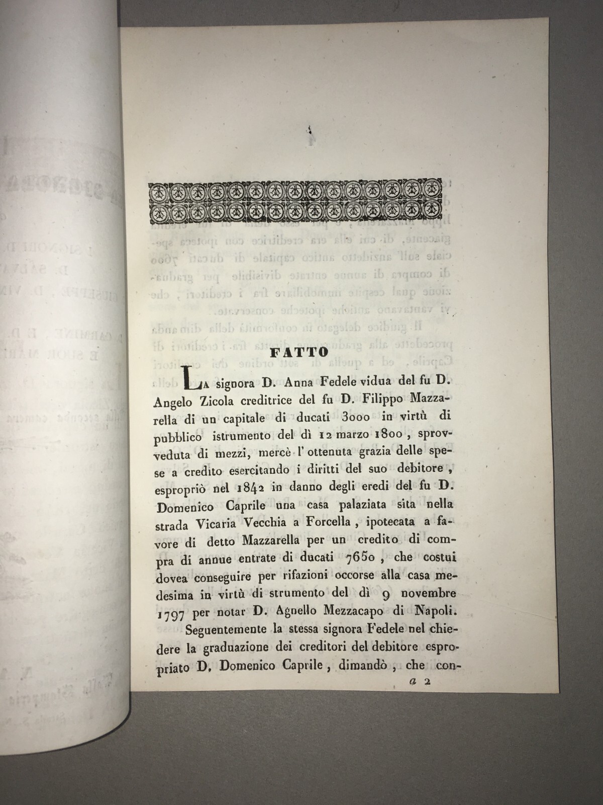 Giuridica Napoletana: Antica Allegazione   Fedele, Cinque, Caprile, Raimondi, Aveta   1845