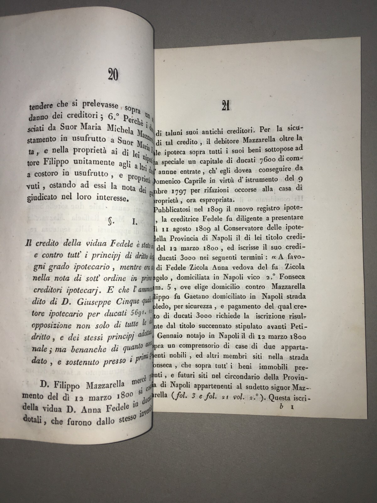 Giuridica Napoletana: Antica Allegazione   Fedele, Cinque, Caprile, Raimondi, Aveta   1845