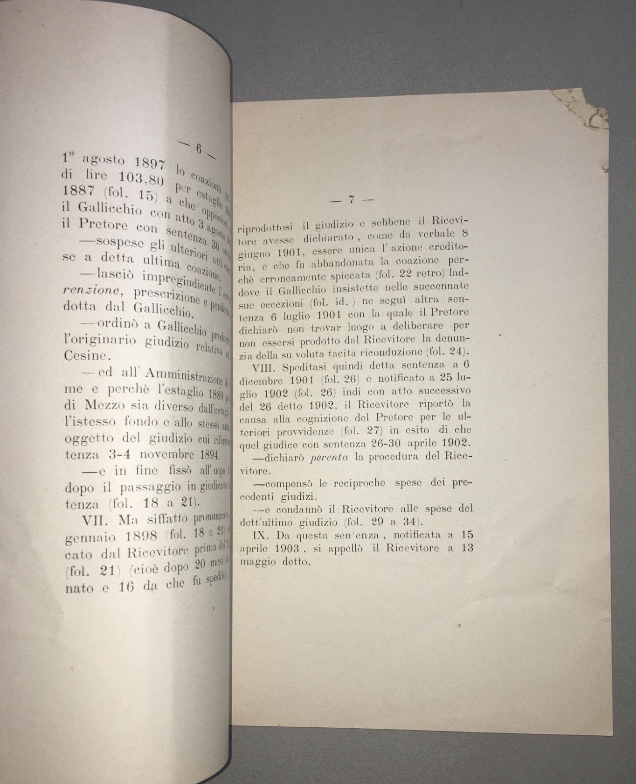 Giuridica Napoletana: Irpinia, Castel Baronia, Vallata, Gallicchio, Branca, 1906