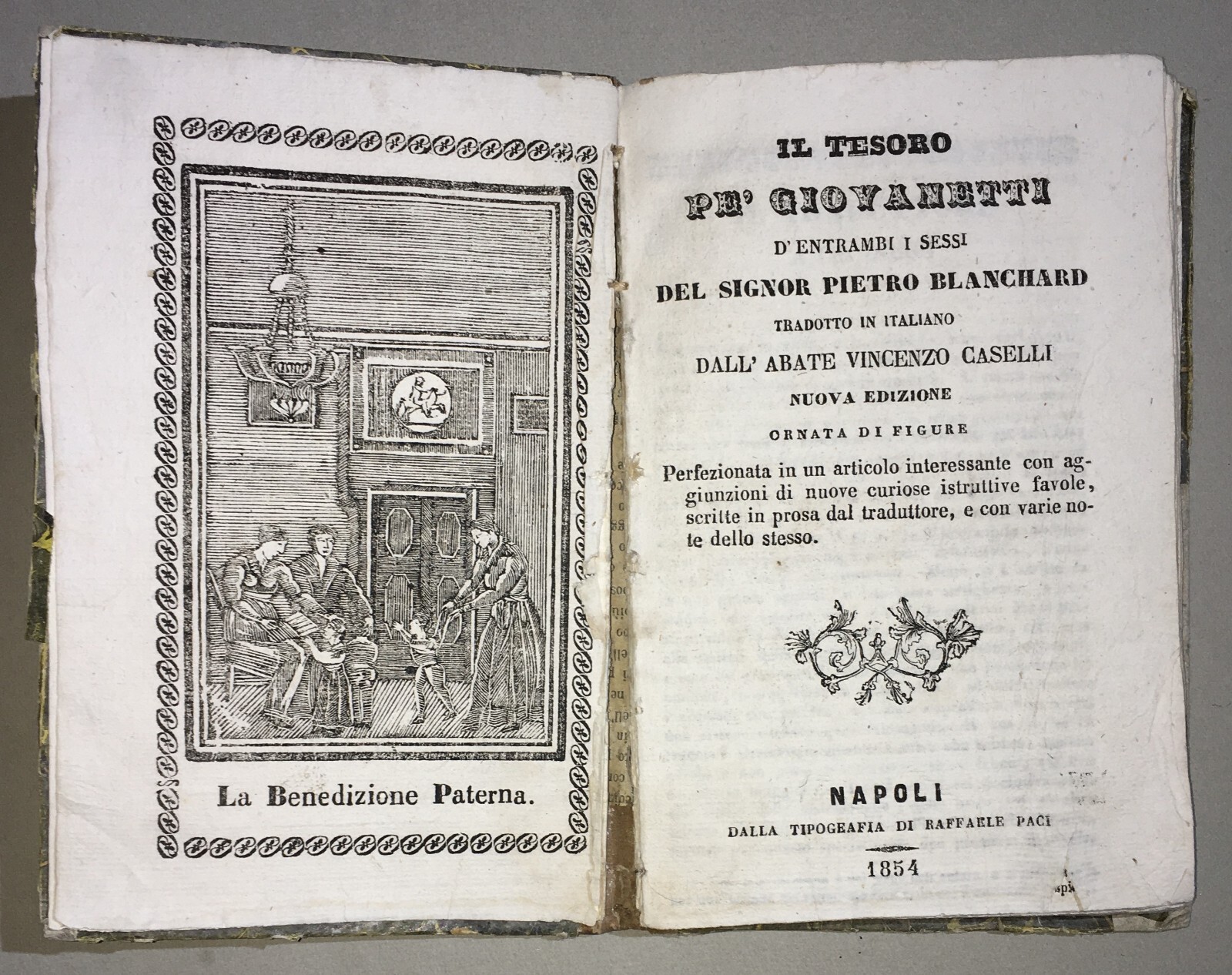 Educazione, Morale E Favole Per Ragazzi: Abate Caselli E Blanchard, Edizione Del 1854