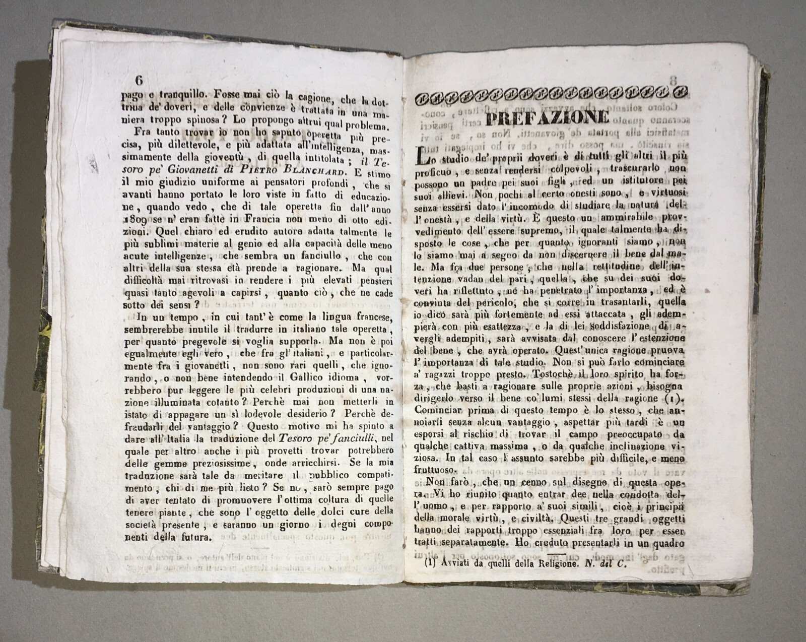 Educazione, Morale E Favole Per Ragazzi: Abate Caselli E Blanchard, Edizione Del 1854