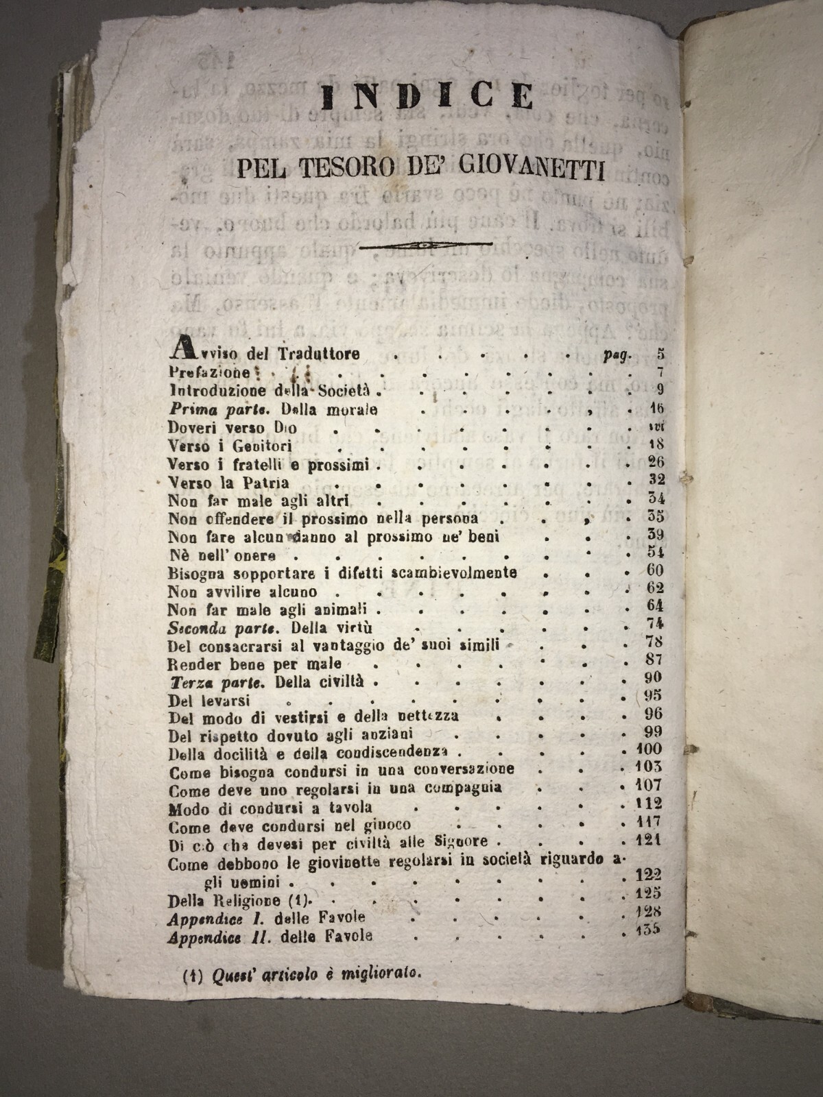 Educazione, Morale E Favole Per Ragazzi: Abate Caselli E Blanchard, Edizione Del 1854