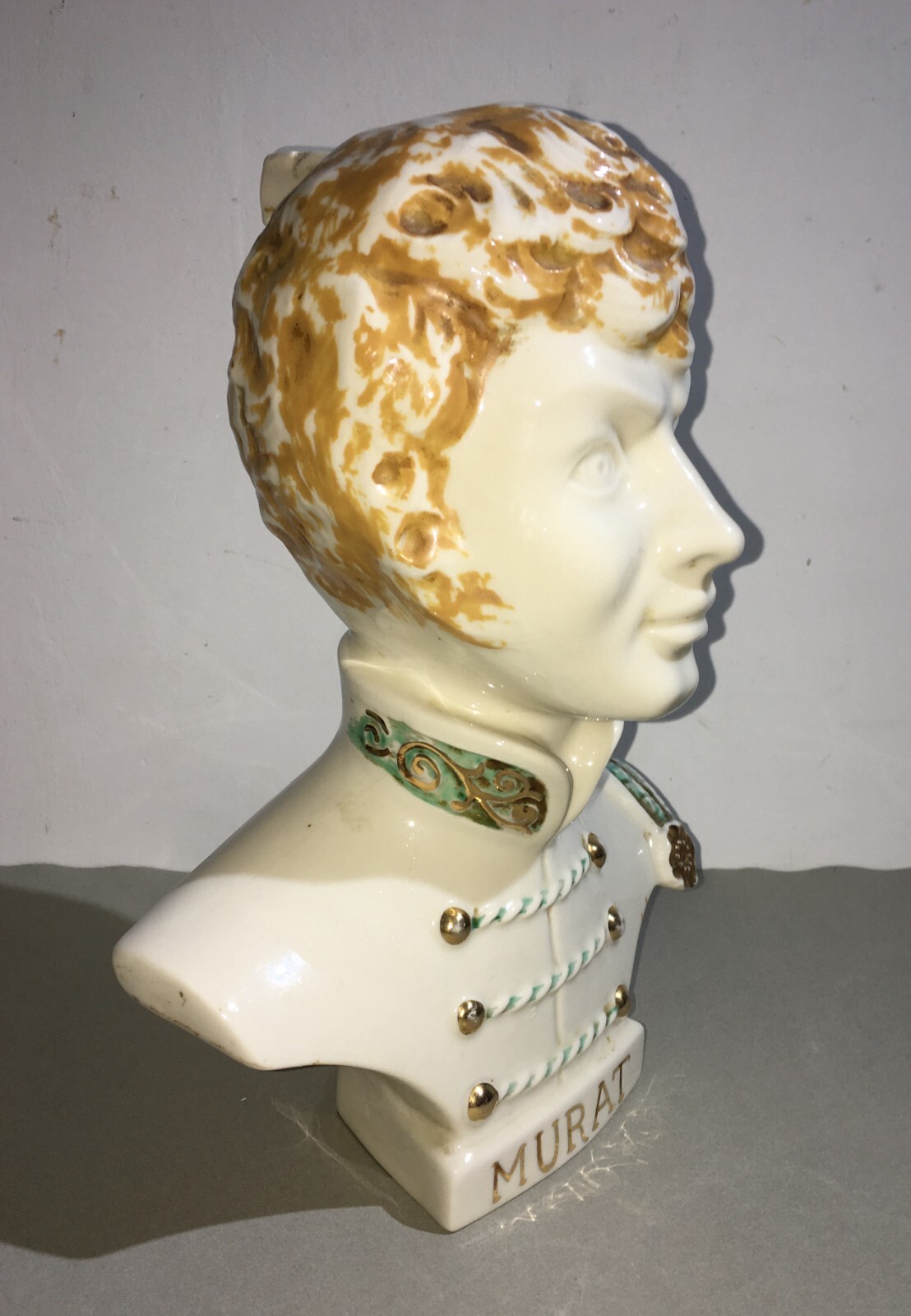 Napoli, Bari, Sica, Murat: Inusuale Scultura In Ceramica, Bottiglia Da Liquore Porcellana Canova
