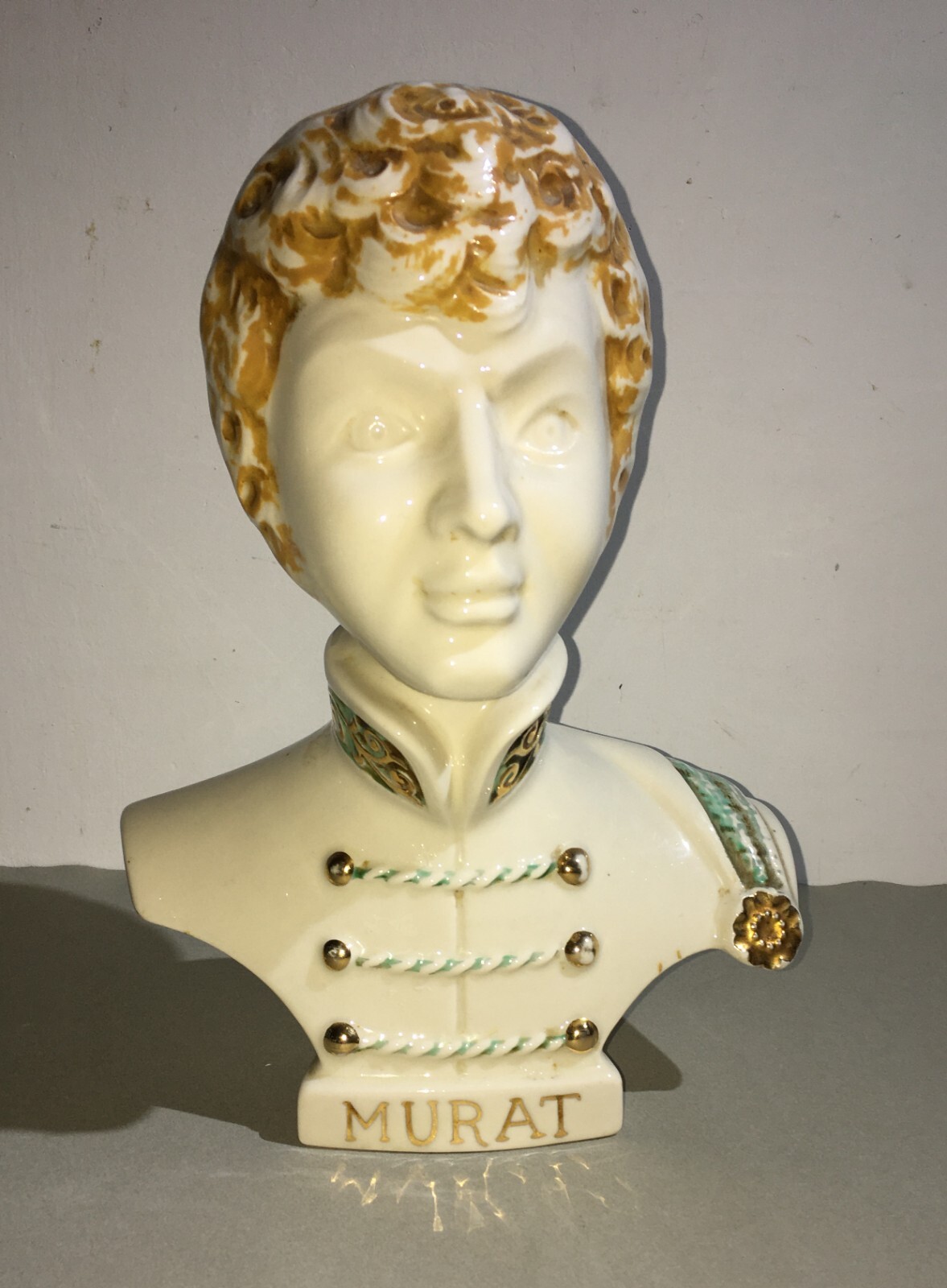 Napoli, Bari, Sica, Murat: Inusuale Scultura In Ceramica, Bottiglia Da Liquore Porcellana Canova