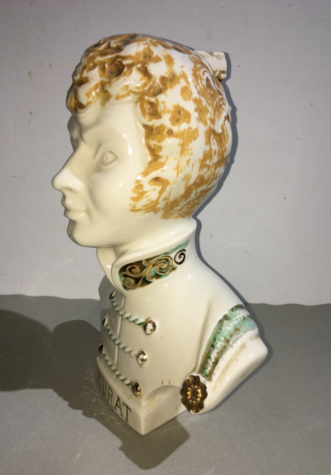 Napoli, Bari, Sica, Murat: Inusuale Scultura In Ceramica, Bottiglia Da Liquore Porcellana Canova