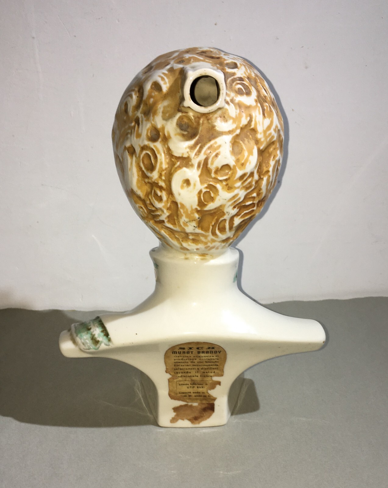 Napoli, Bari, Sica, Murat: Inusuale Scultura In Ceramica, Bottiglia Da Liquore Porcellana Canova