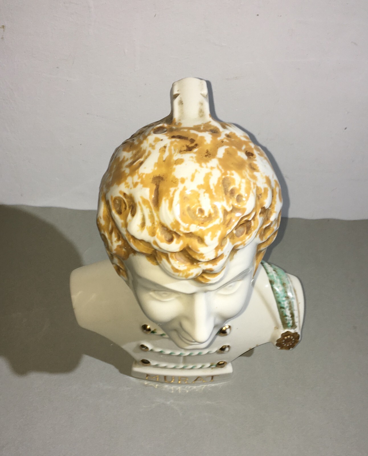 Napoli, Bari, Sica, Murat: Inusuale Scultura In Ceramica, Bottiglia Da Liquore Porcellana Canova