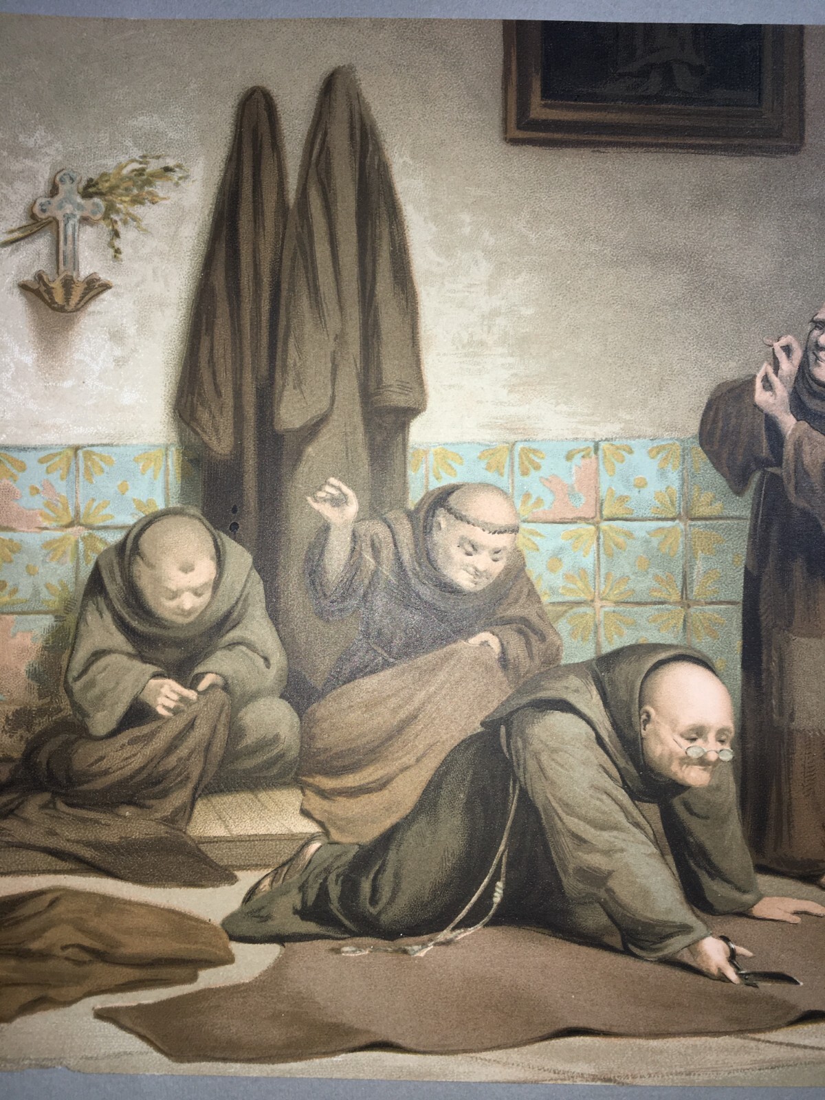 Antica Umoristica Veduta   Convento   Monaci Sarti   Sartoria Conventuale