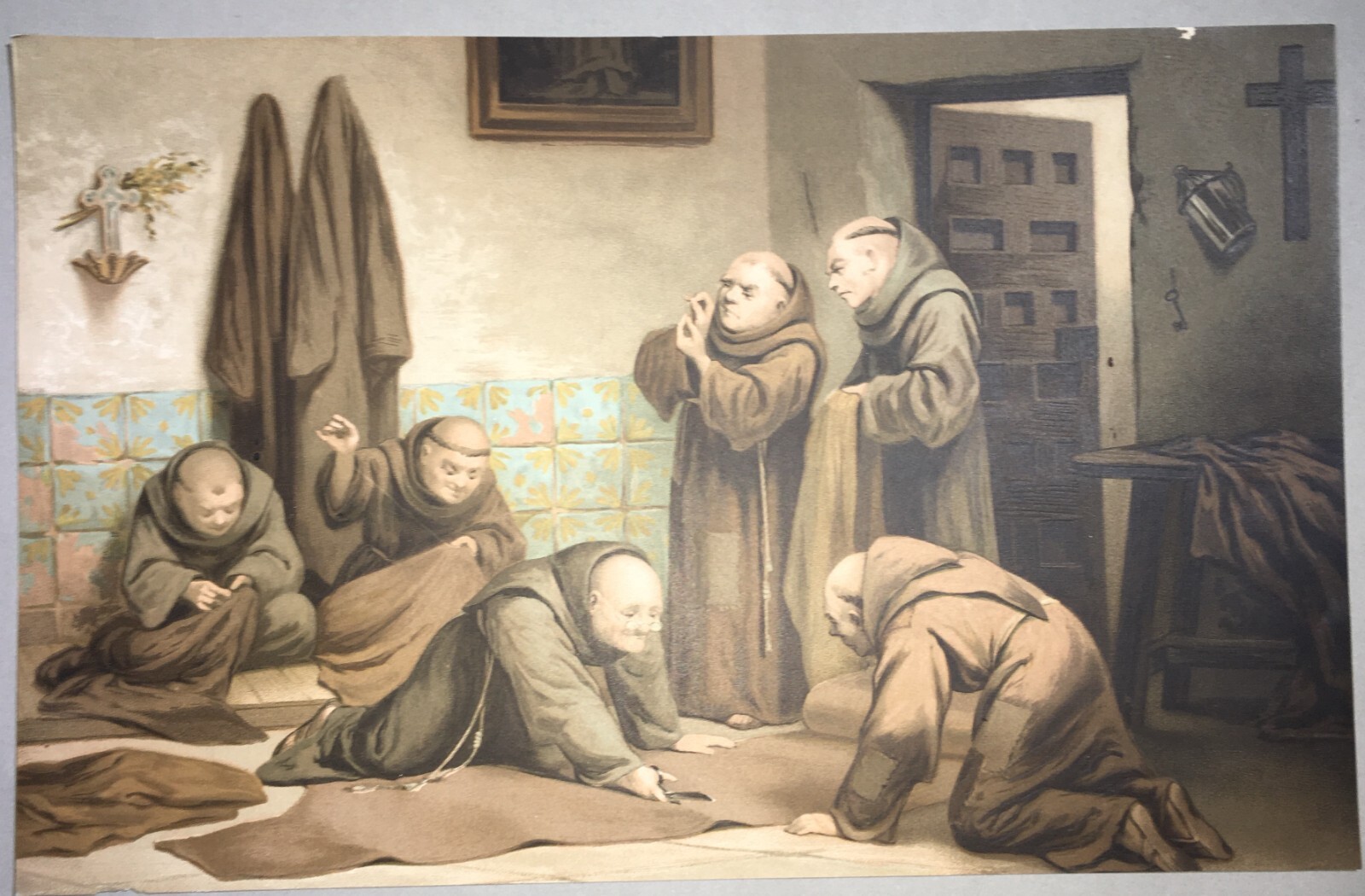 Antica Umoristica Veduta   Convento   Monaci Sarti   Sartoria Conventuale