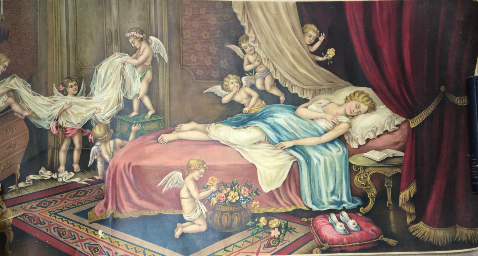 Scena Allegorica Con Donna Distesa E Angioletti (1920 Circa)