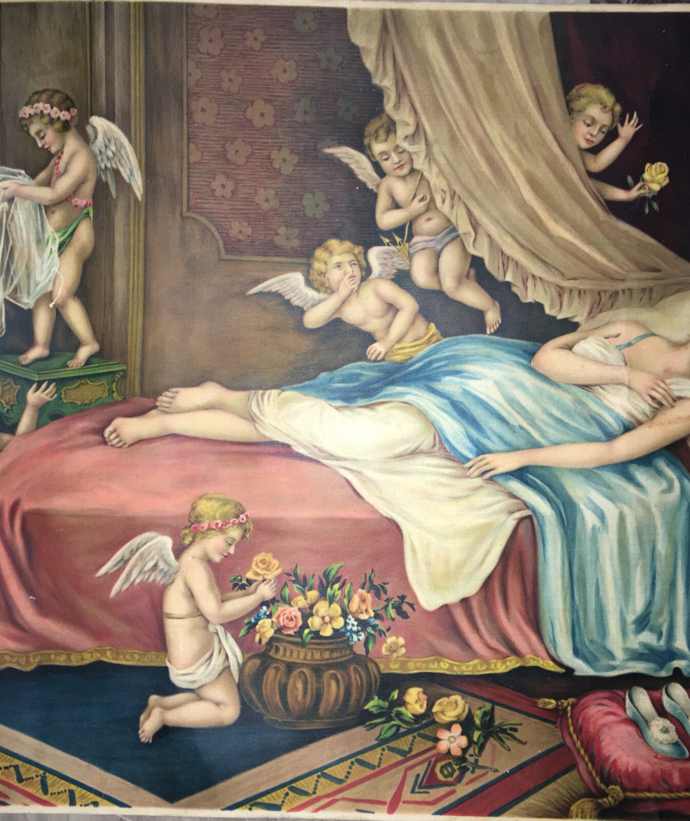 Scena Allegorica Con Donna Distesa E Angioletti (1920 Circa)
