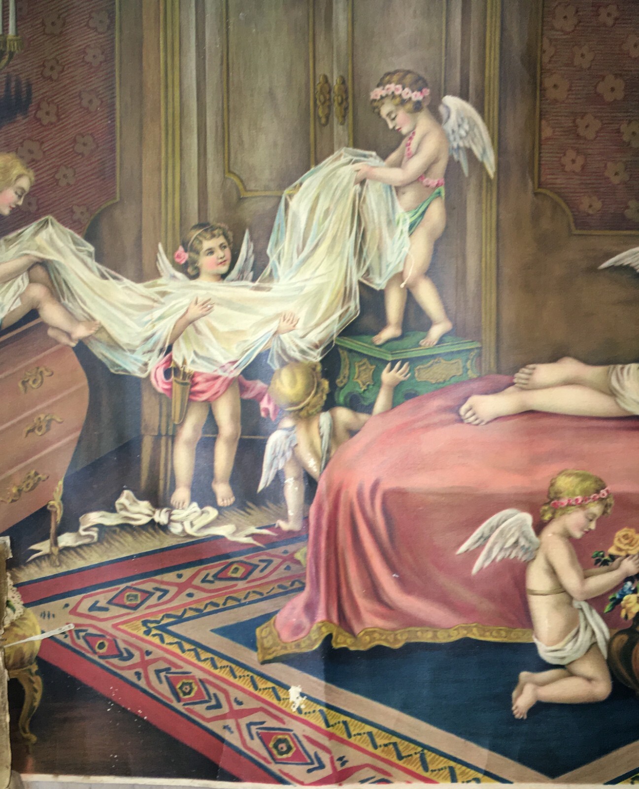 Scena Allegorica Con Donna Distesa E Angioletti (1920 Circa)
