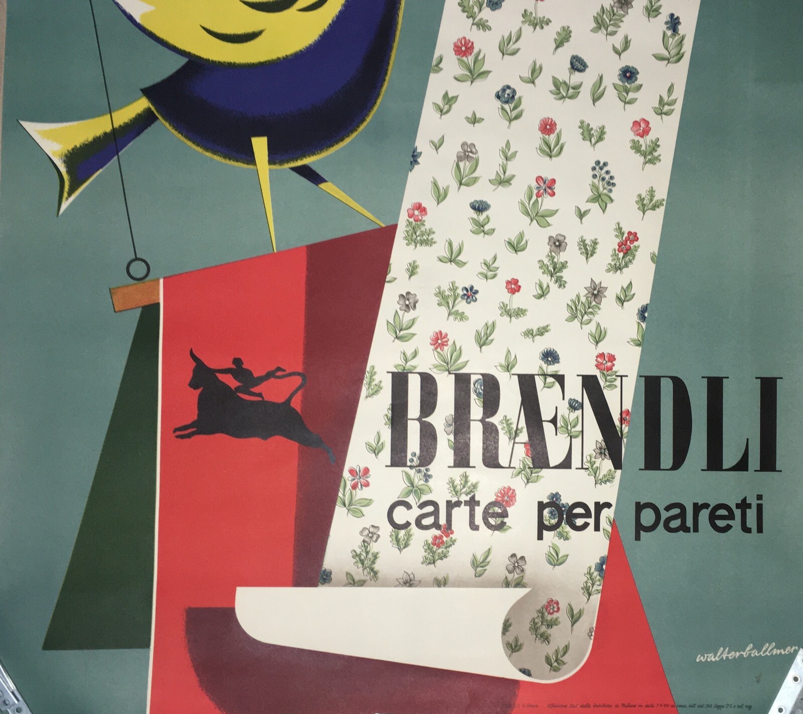 Arredamento, Carte Da Parati Braendli, Manifesto Pubblicitario Di Walter Ballmer