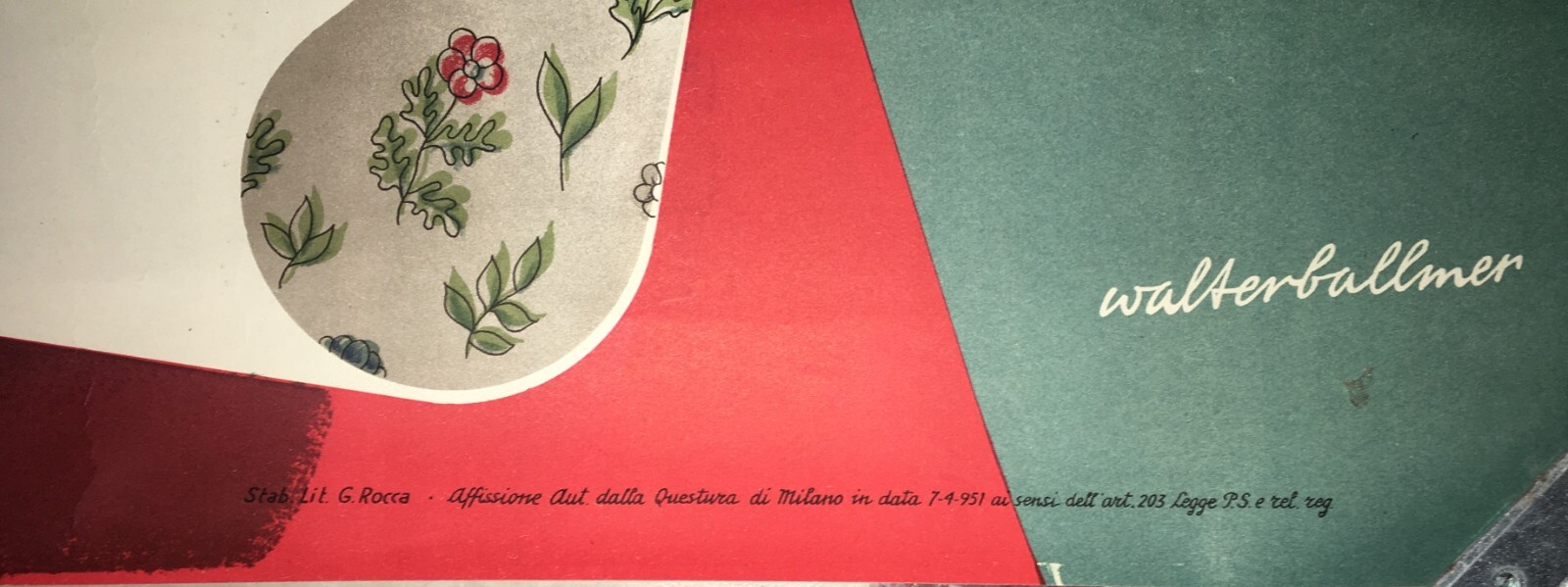Arredamento, Carte Da Parati Braendli, Manifesto Pubblicitario Di Walter Ballmer