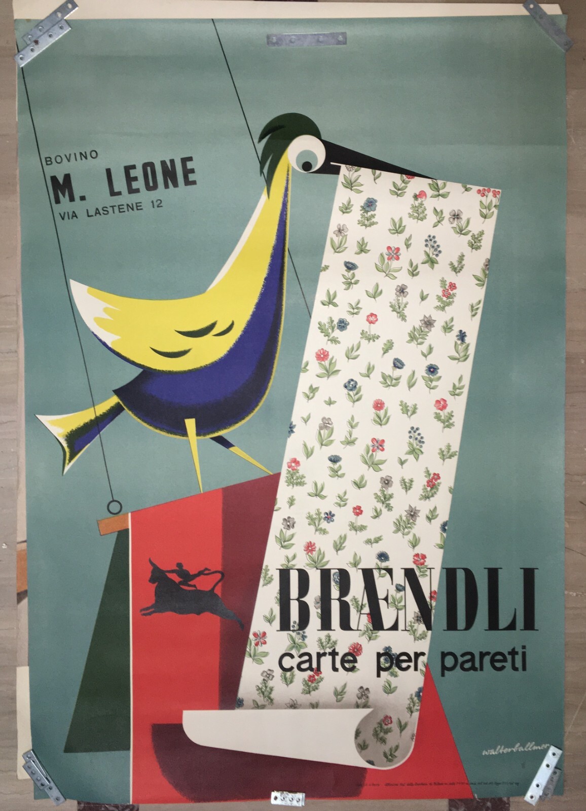 Arredamento, Carte Da Parati Braendli, Manifesto Pubblicitario Di Walter Ballmer