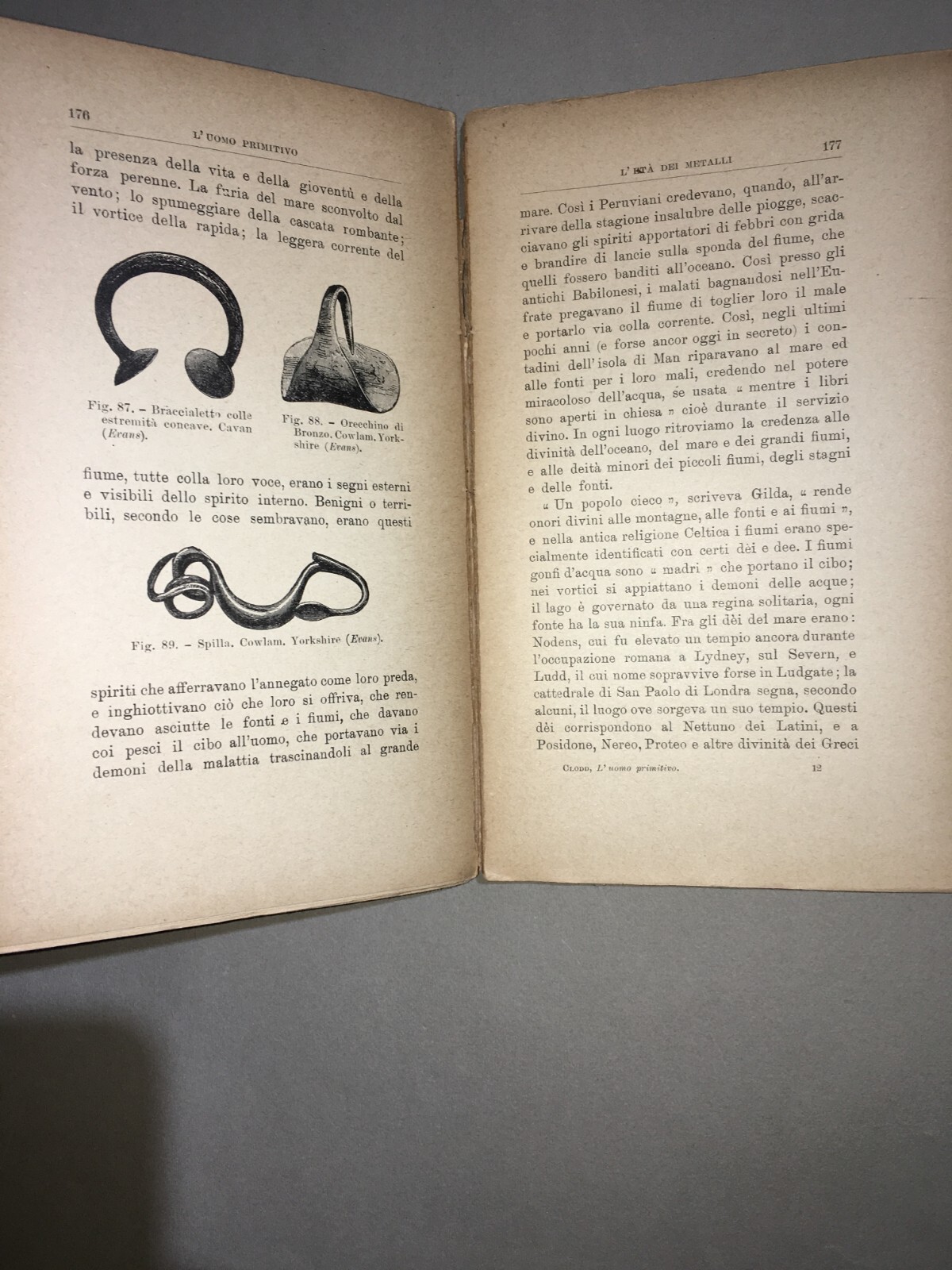 Archeologia: L'Età Della Pietra E L'Uomo Primitivo. Edizione Bocca, 1923