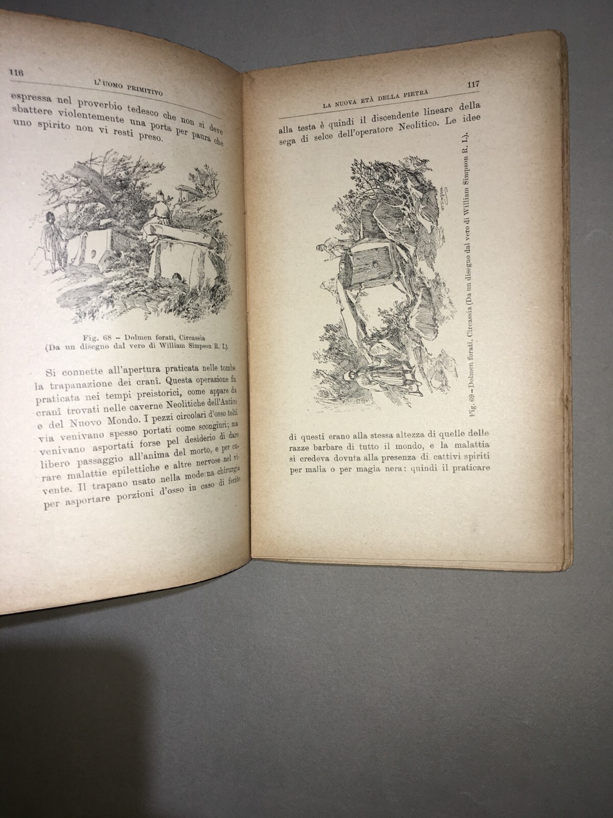 Archeologia: L'Età Della Pietra E L'Uomo Primitivo. Edizione Bocca, 1923