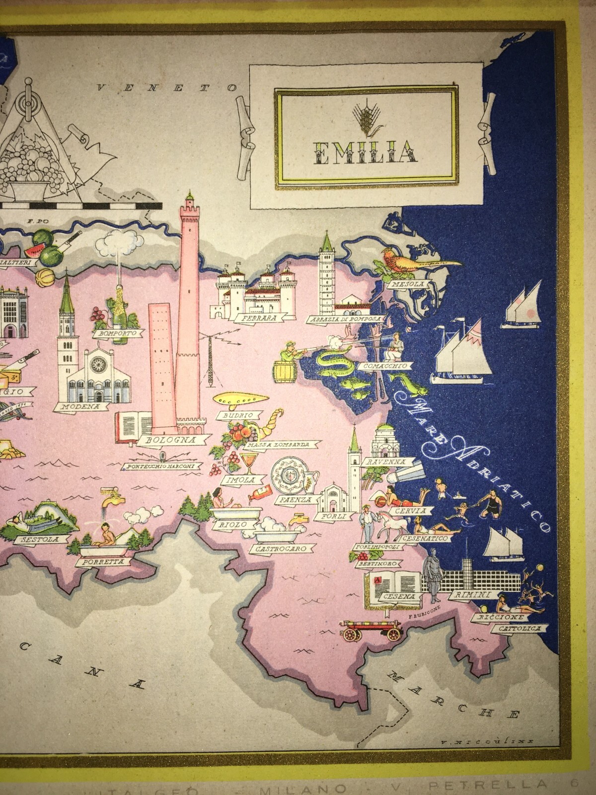 Emilia Romagna: Mappa Cartografica Di Vsevolode Nicouline