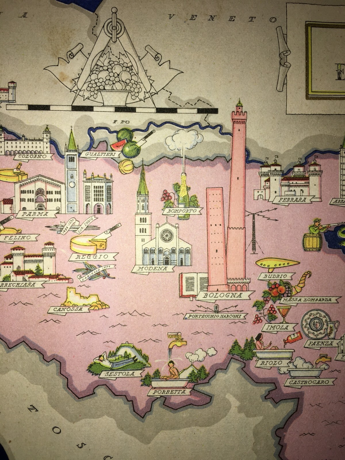 Emilia Romagna: Mappa Cartografica Di Vsevolode Nicouline