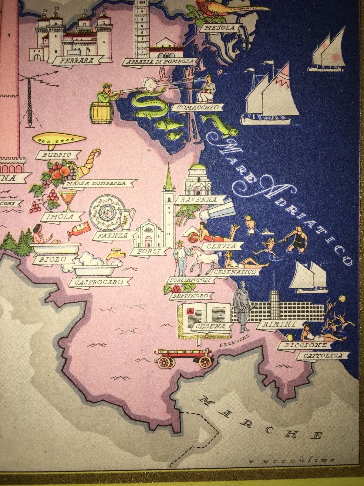 Emilia Romagna: Mappa Cartografica Di Vsevolode Nicouline