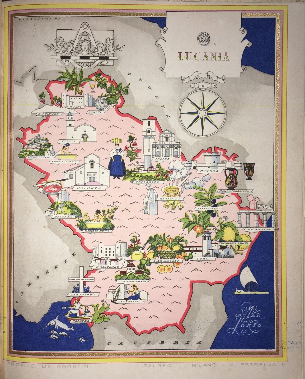 Basilicata: Mappa Artistica E Folklore Di Vsevolod Nicouline