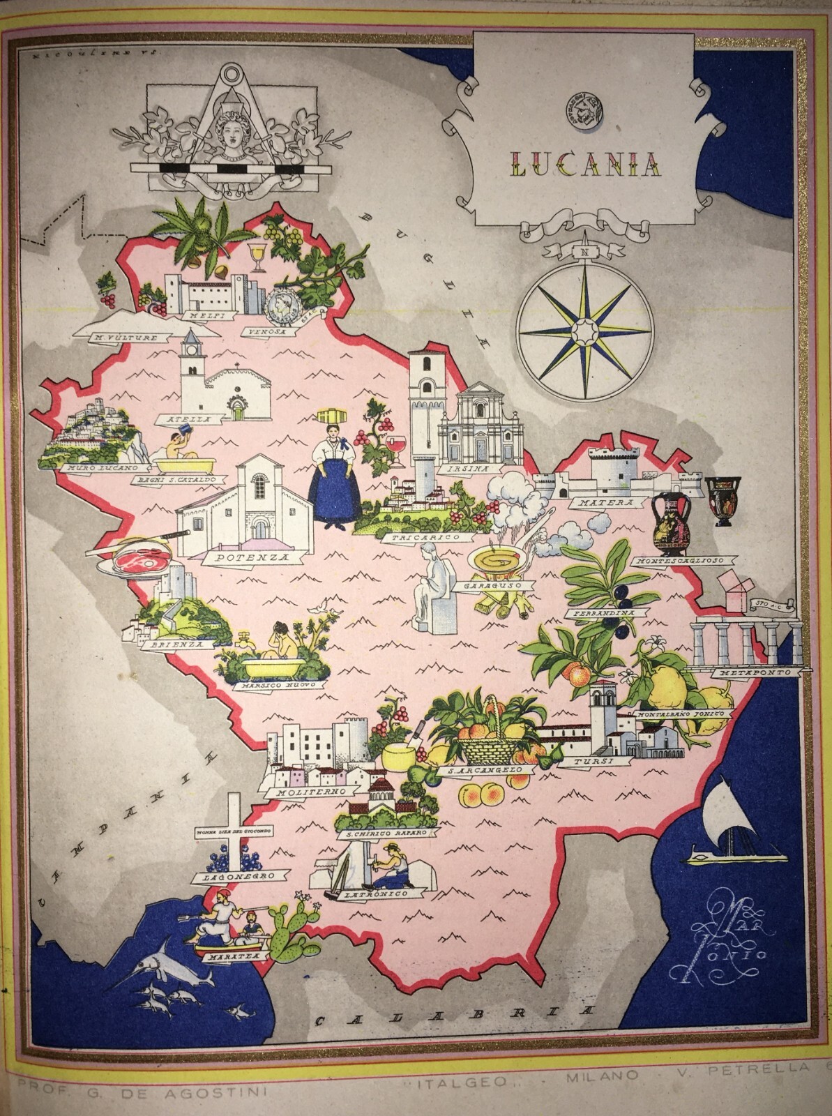 Basilicata: Mappa Artistica E Folklore Di Vsevolod Nicouline