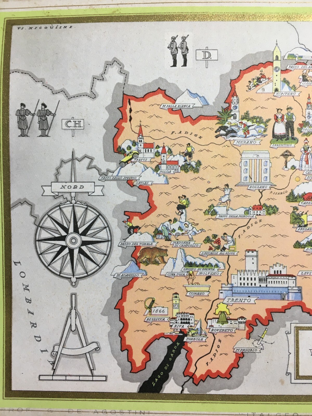 Venezia Tridentina: Mappa Cartografica Artistica Di Vsevolode Nicouline