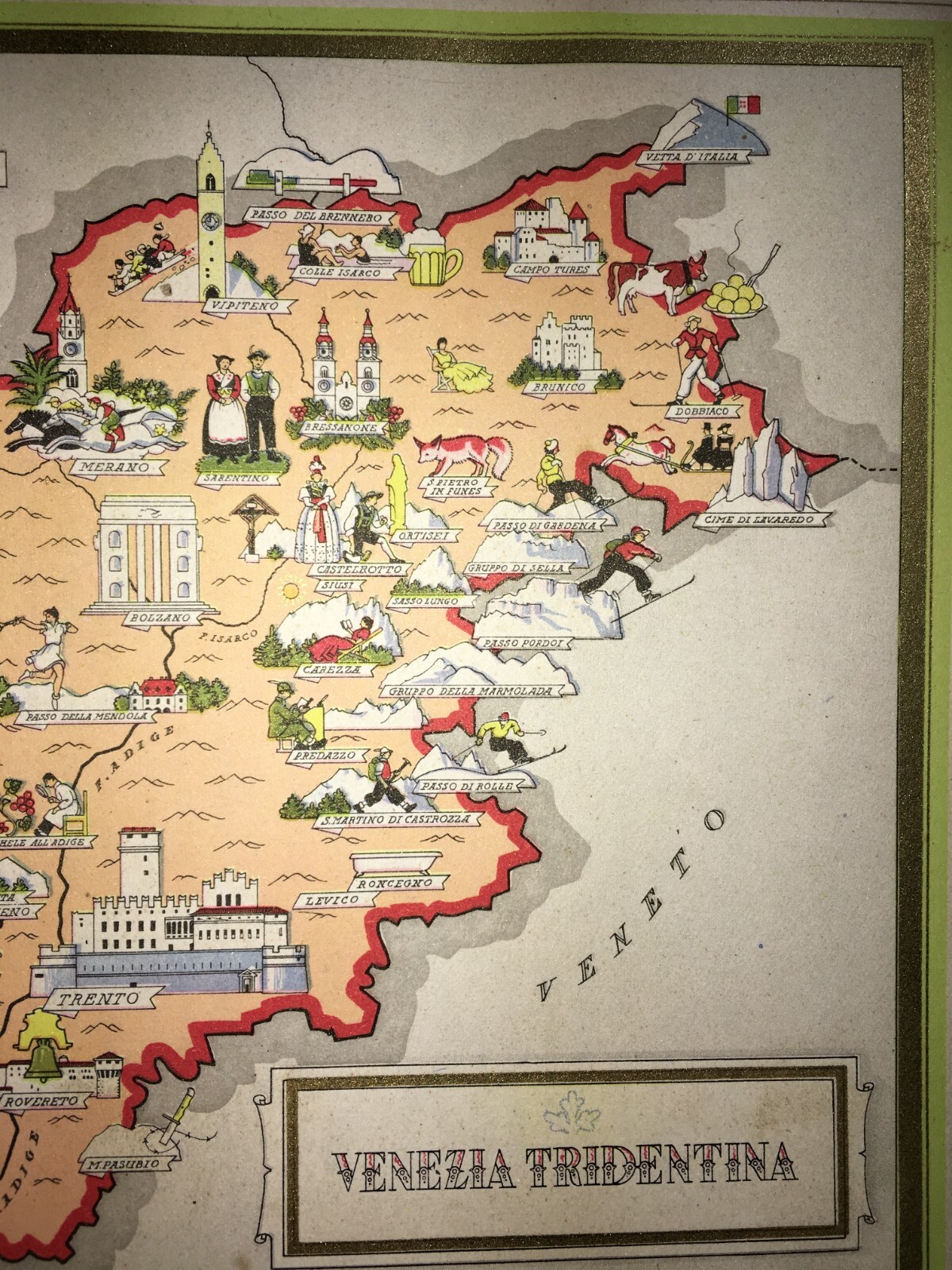 Venezia Tridentina: Mappa Cartografica Artistica Di Vsevolode Nicouline