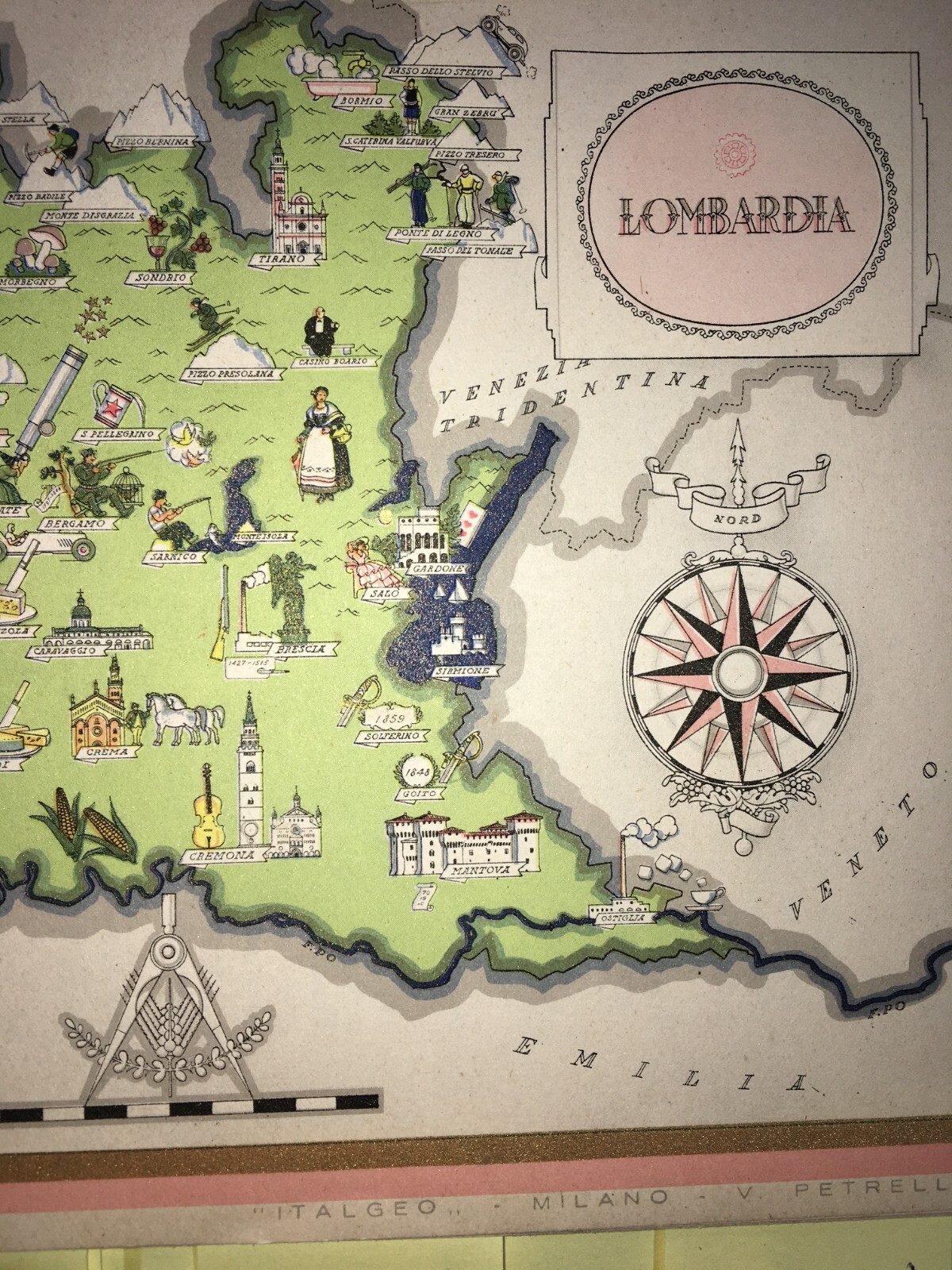 Lombardia: Mappa Cartografica Artistica Di Vsevolod Nicouline