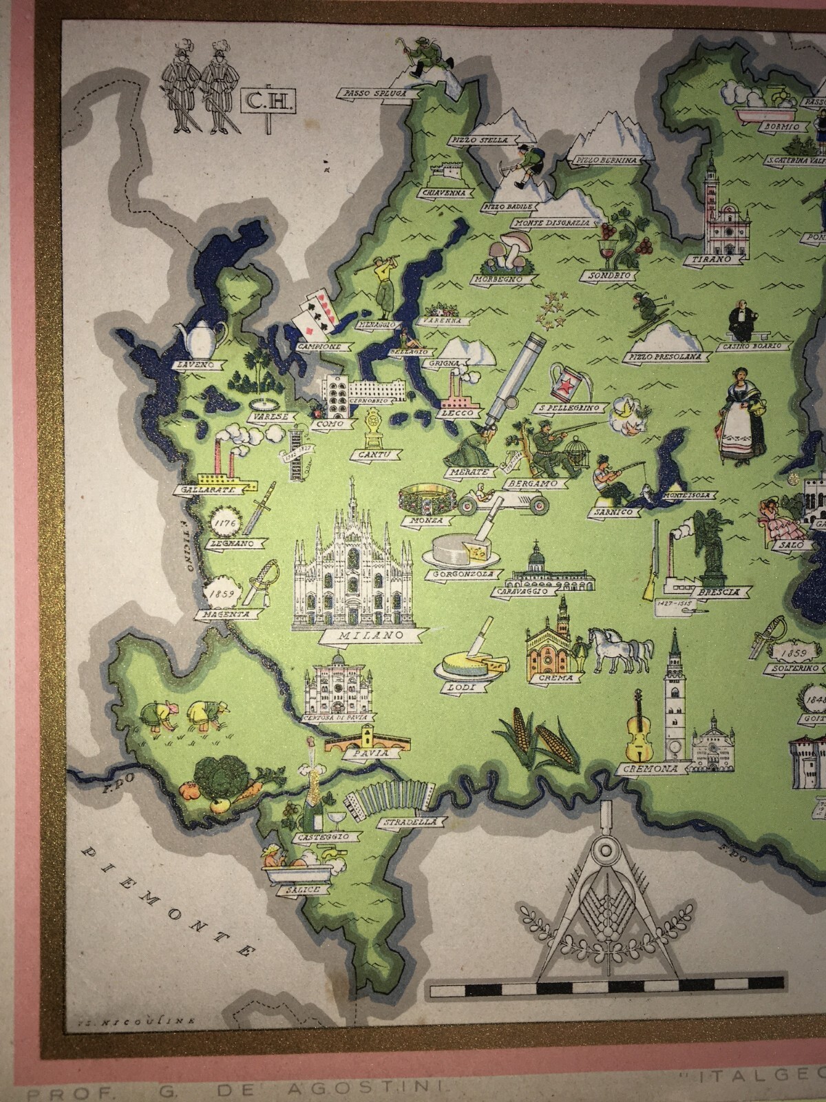 Lombardia: Mappa Cartografica Artistica Di Vsevolod Nicouline