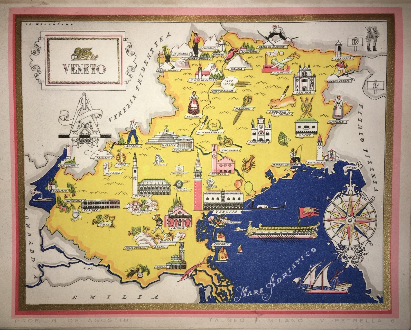 Arte, Folklore E Cartografia Del Veneto: Artista Nicouline Venezia, Verona, Udine