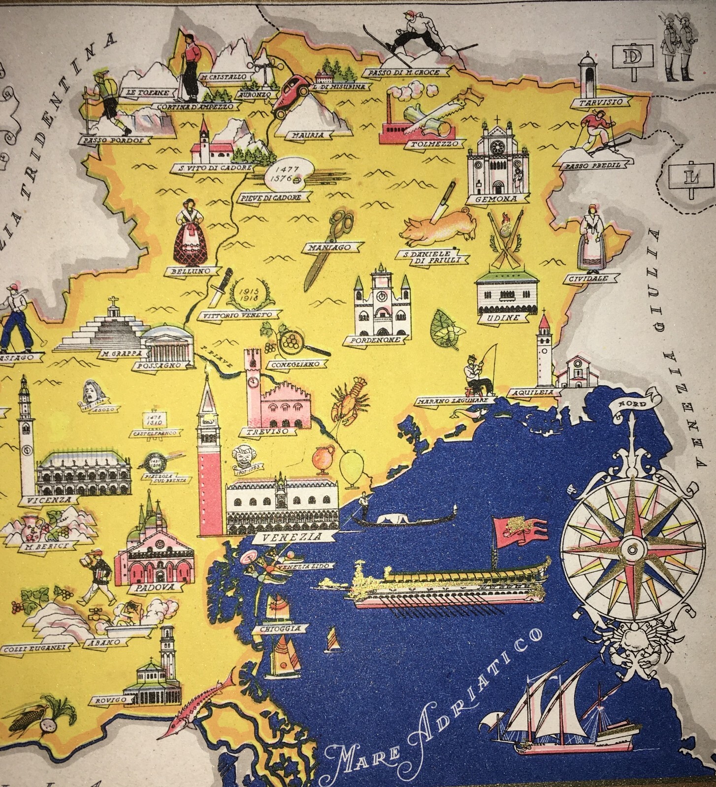 Arte, Folklore E Cartografia Del Veneto: Artista Nicouline Venezia, Verona, Udine